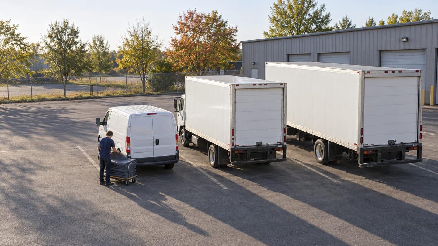 Movers at work during a household move.